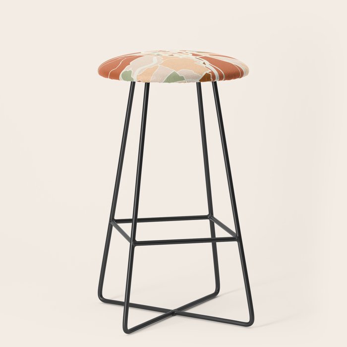 Portland Oregon City Map Earth Tones Stool
