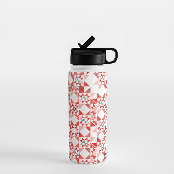 Christmas Quilt - Pattern No1 Water Bottle