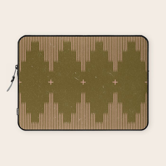 Southwestern Minimalist Retro Green & Pink Laptop Sleeve