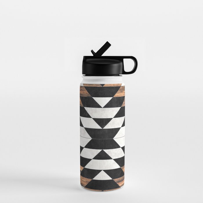 Urban Tribal Pattern No.13 - Aztec - Concrete And Wood Water Bottle