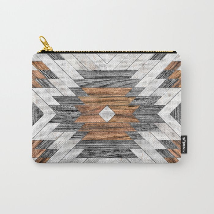 Urban Tribal Pattern No.8 - Aztec - Wood Carry All Pouch
