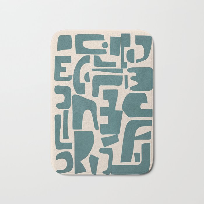Organic Contemporary Modern Shapes 12 Bath Mat