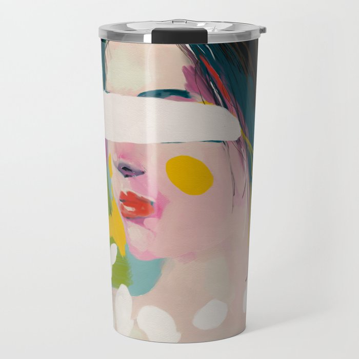 Look At Me, Woman Portrait Contemporary Travel Mug