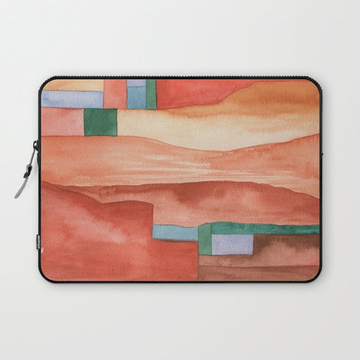 Abstract Desert Landscape Watercolor Laptop Sleeve