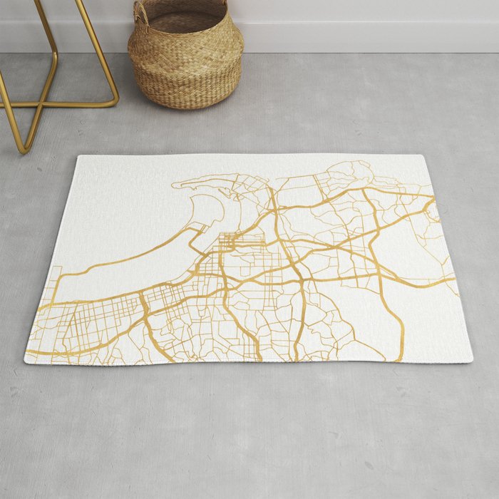 San Diego California City Street Map Art Rug
