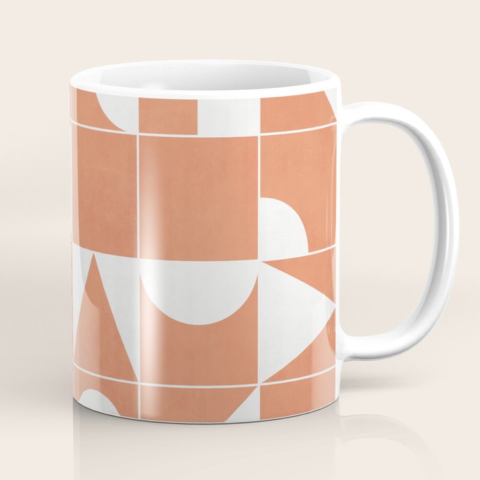 My Favorite Geometric Patterns No.14 - Coral Coffee Mug