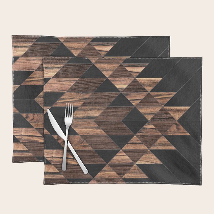 Urban Tribal Pattern No.11 - Aztec - Wood Placemat