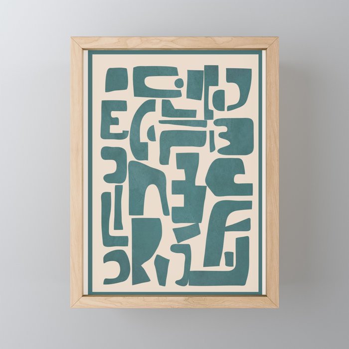 Organic Contemporary Modern Shapes 12 Mini Art Print