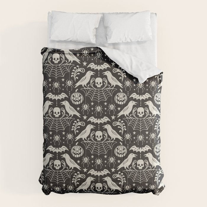 All Hallows' Eve - Black Ivory Halloween Comforter