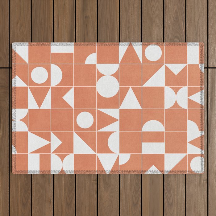 My Favorite Geometric Patterns No.14 - Coral Outdoor Rug