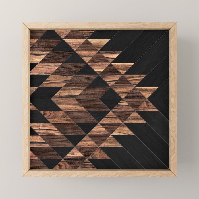 Urban Tribal Pattern No.11 - Aztec - Wood Mini Art Print