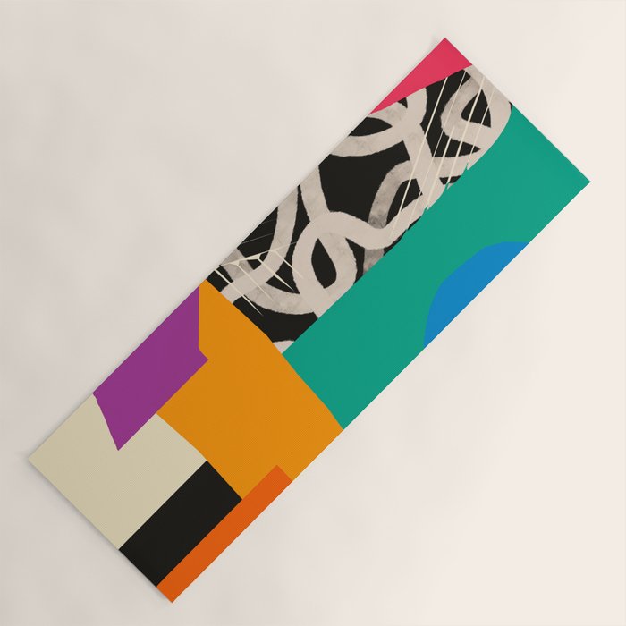 Mid Century Collage | Pattern 07: The Retro Edition Yoga Mat