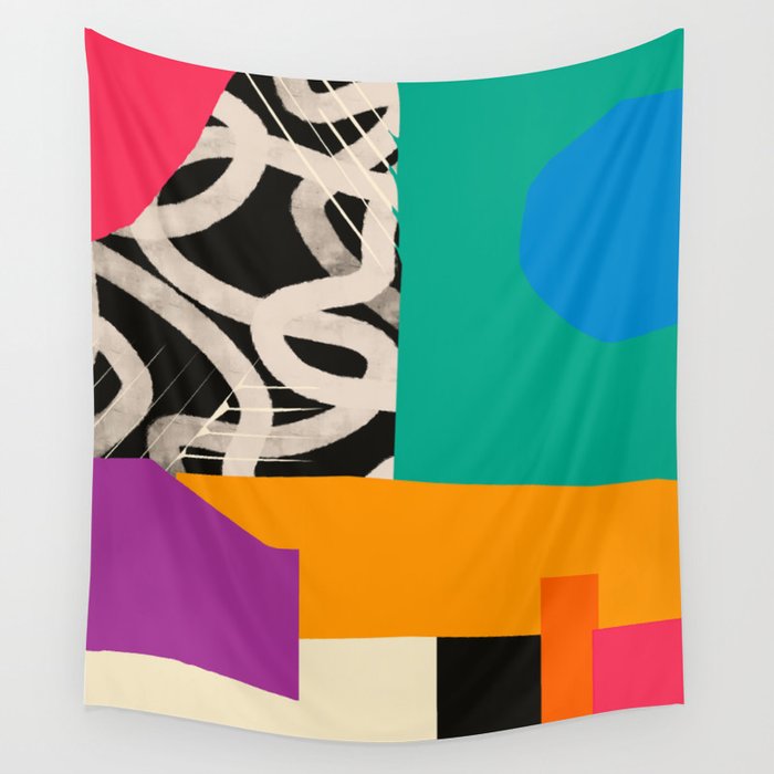 Mid Century Collage | Pattern 07: The Retro Edition Wall Tapestry