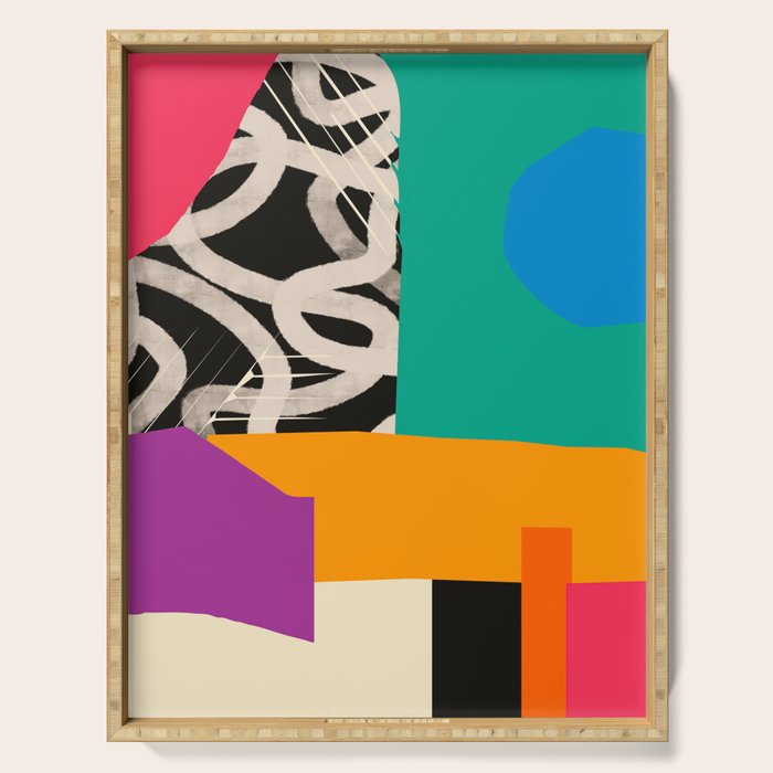 Mid Century Collage | Pattern 07: The Retro Edition Serving Tray