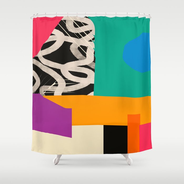 Mid Century Collage | Pattern 07: The Retro Edition Shower Curtain
