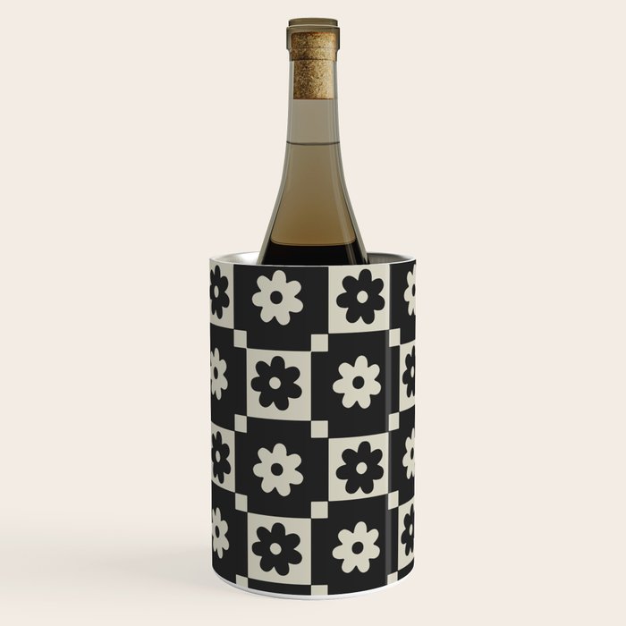 Checkered Daisy - Black Ink Wine Chiller