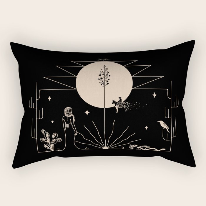 It Was All A Dream - Black & Tan Rectangular Pillow