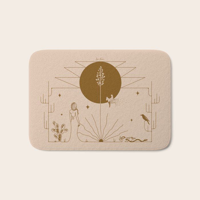 It Was All A Dream - Tan & Rust Bath Mat