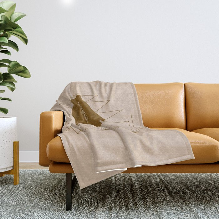 It Was All A Dream - Tan & Rust Throw Blanket