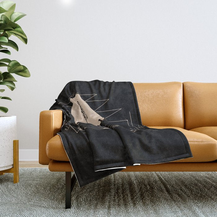 It Was All A Dream - Black & Tan Throw Blanket