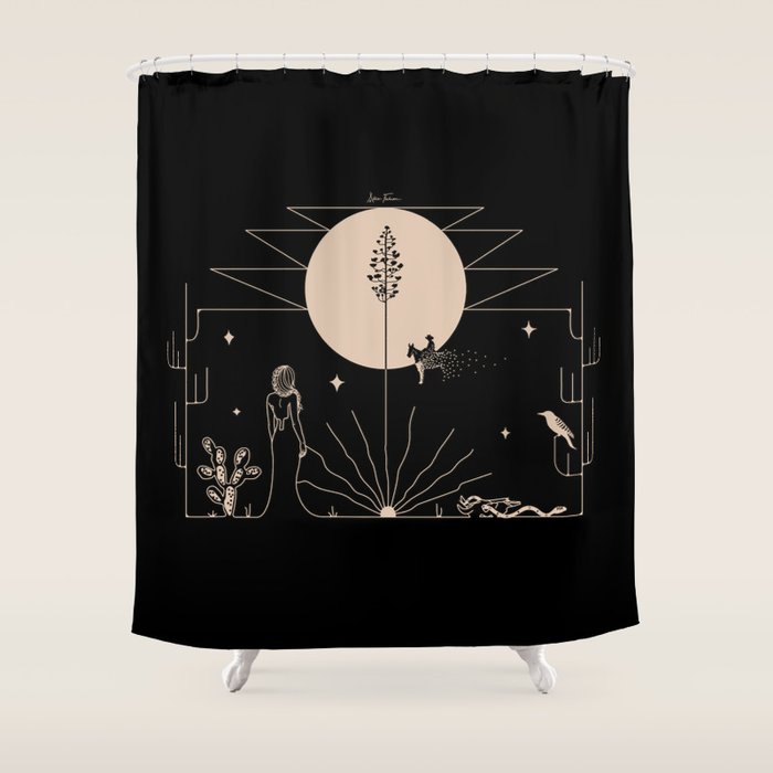 It Was All A Dream - Black & Tan Shower Curtain