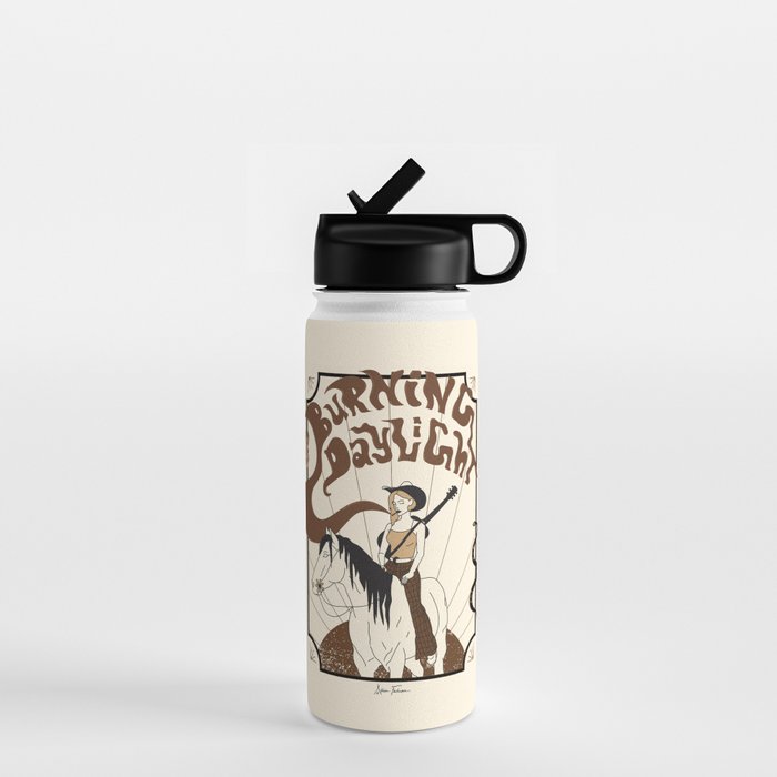 Burning Daylight - Black, Cream, Rust Water Bottle