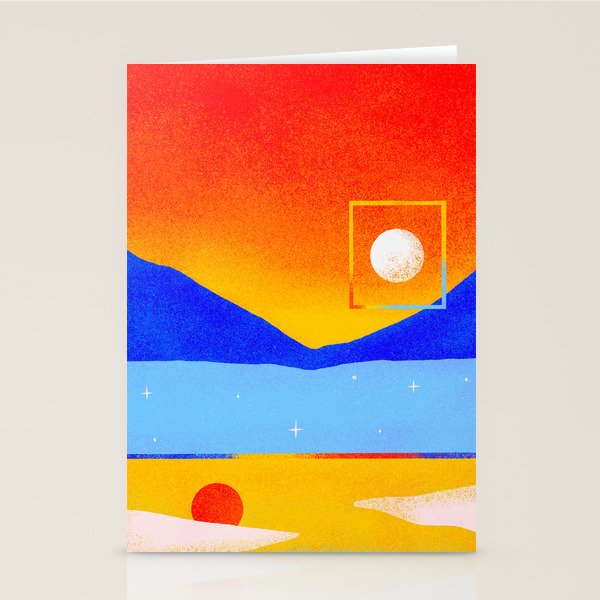 To Put A Frame Around The Moon Stationery Card