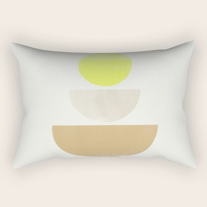 Balancing Shapes No.1 | Neon Rectangular Pillow