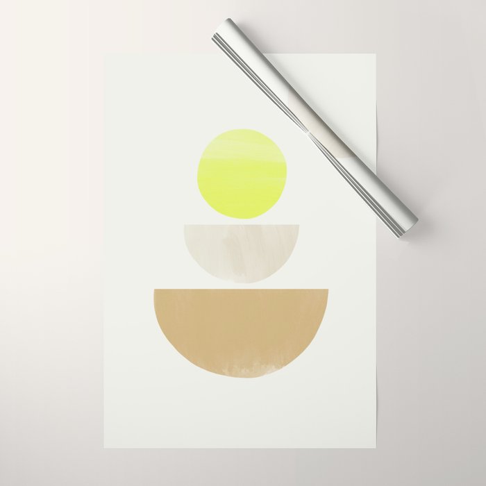 Balancing Shapes No.1 | Neon Wrapping Paper