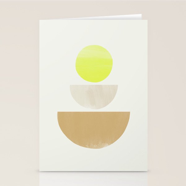 Balancing Shapes No.1 | Neon Stationery Card