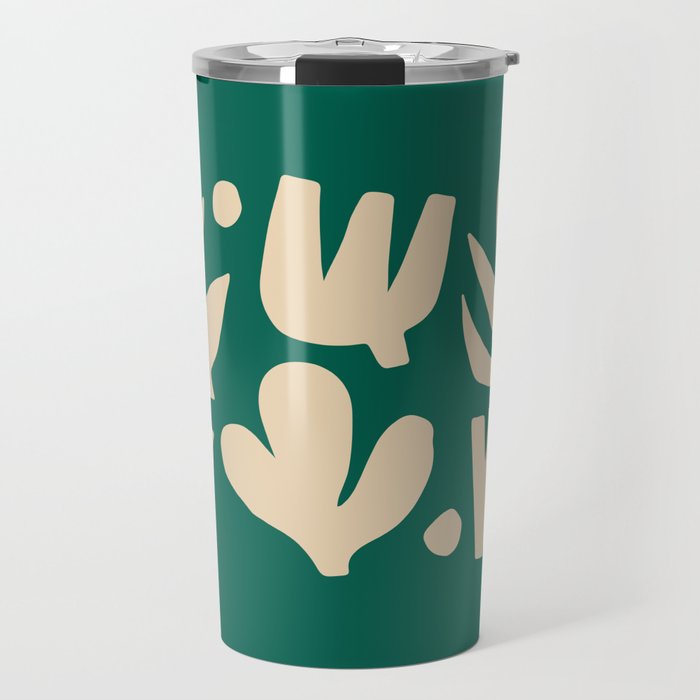 Bottle Green Collage: Paper Cutouts Matisse Edition Travel Mug