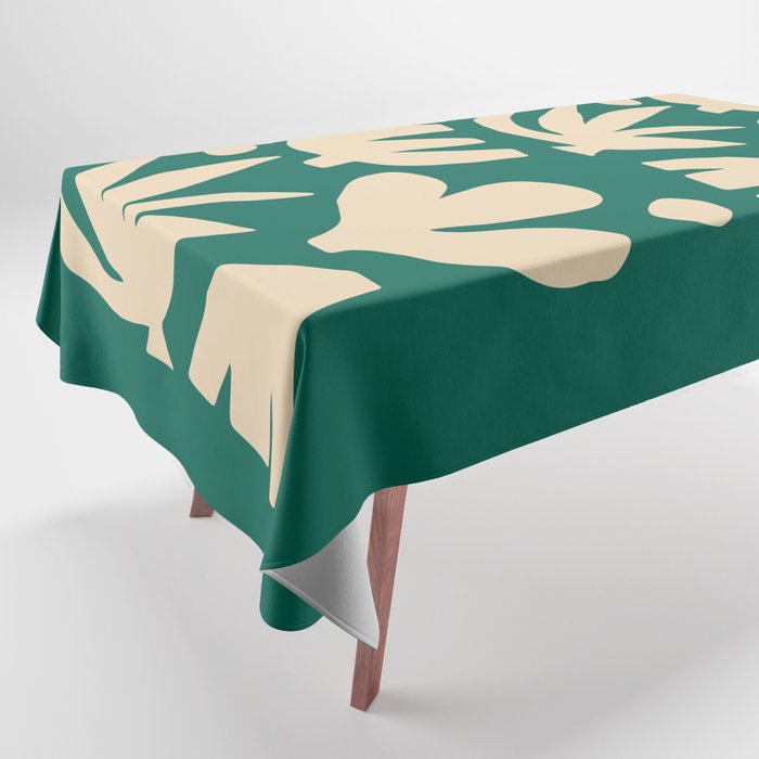 Bottle Green Collage: Paper Cutouts Matisse Edition Tablecloth
