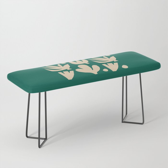 Bottle Green Collage: Paper Cutouts Matisse Edition Bench