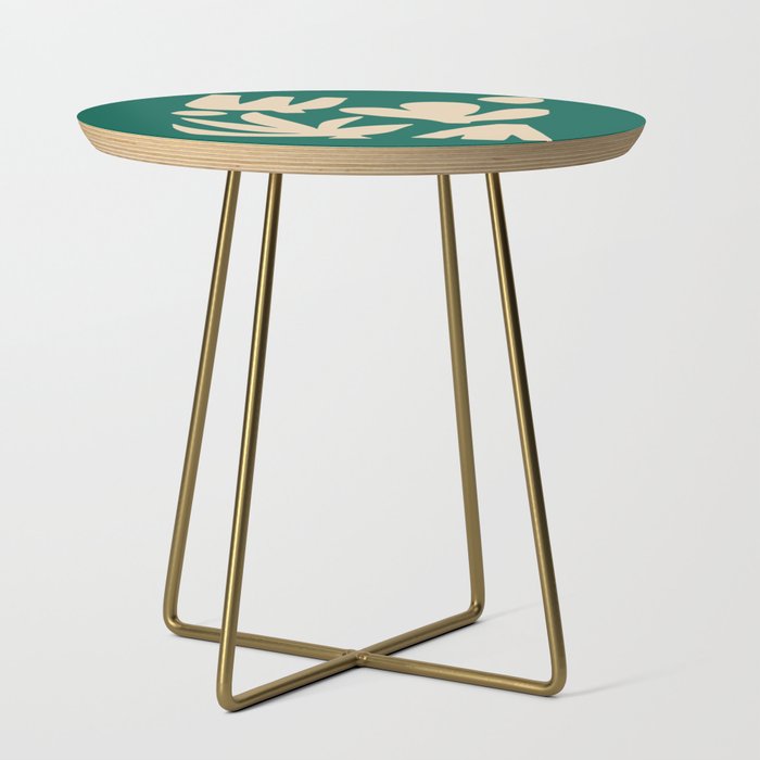 Bottle Green Collage: Paper Cutouts Matisse Edition Side Table