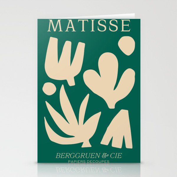 Bottle Green Collage: Paper Cutouts Matisse Edition Stationery Card