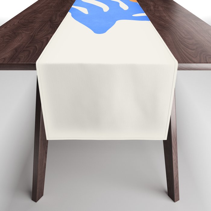 Jazz Blue Leaf: Matisse Series 02 | Mid-Century Edition Table Runner