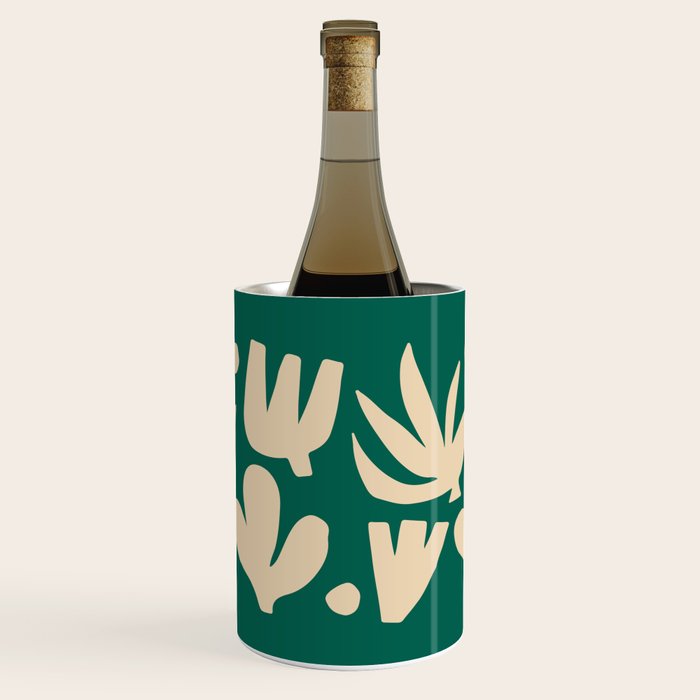 Bottle Green Collage: Paper Cutouts Matisse Edition Wine Chiller