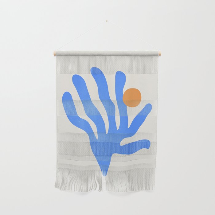 Jazz Blue Leaf: Matisse Series 02 | Mid-Century Edition Wall Hanging