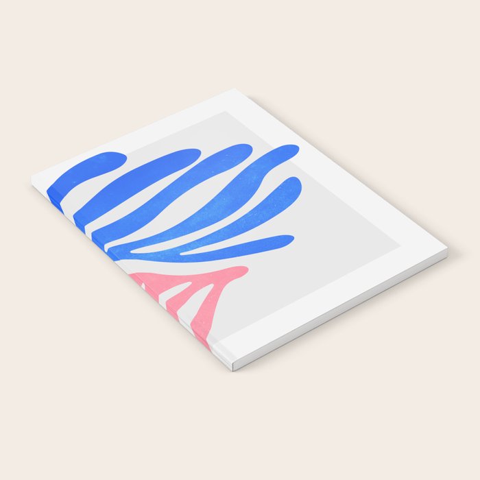 Blue & Pink Leaves: Matisse Series 01 Notebook