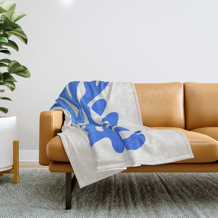 Marseille Blue: Matisse Color Paper Cutouts 03 Throw Blanket