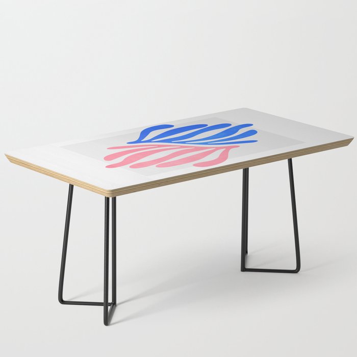 Blue & Pink Leaves: Matisse Series 01 Coffee Table