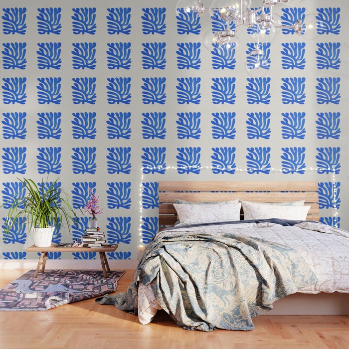 Marseille Blue: Matisse Color Paper Cutouts 03 Wallpaper