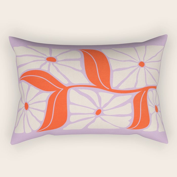 Plum & Flamingo: Les Fleurs | Flower Market Color Series 06 Rectangular Pillow