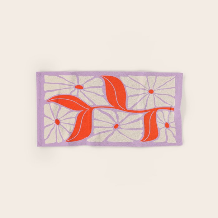 Plum & Flamingo: Les Fleurs | Flower Market Color Series 06 Bath Towel