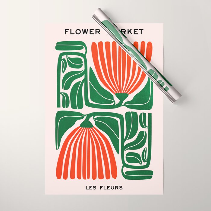 Pippin & Ferns: Les Fleurs | Flower Market 01 Wrapping Paper