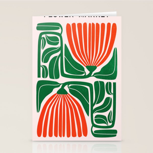 Pippin & Ferns: Les Fleurs | Flower Market 01 Stationery Card