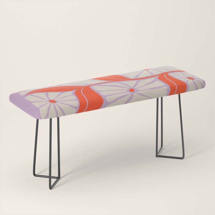 Plum & Flamingo: Les Fleurs | Flower Market Color Series 06 Bench