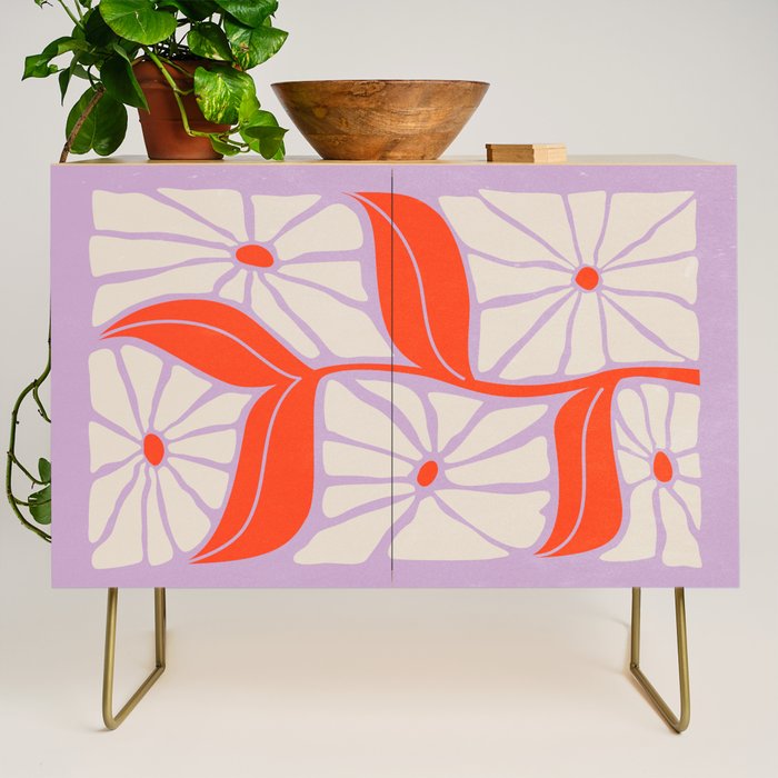 Plum & Flamingo: Les Fleurs | Flower Market Color Series 06 Credenza
