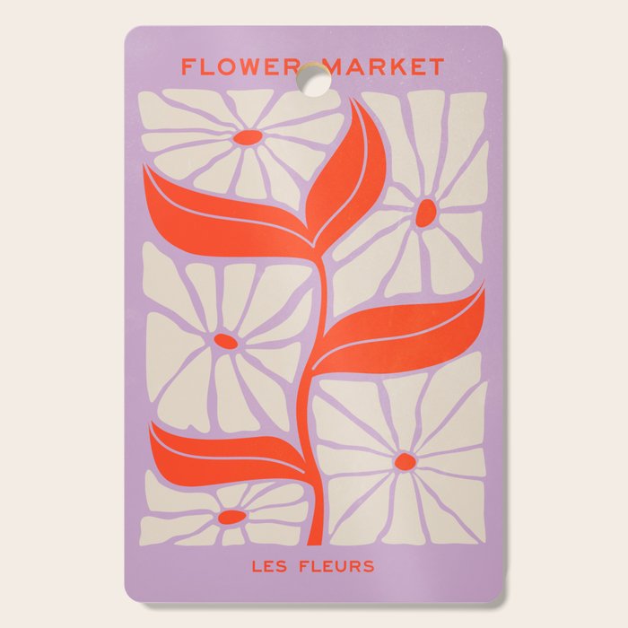 Plum & Flamingo: Les Fleurs | Flower Market Color Series 06 Cutting Board
