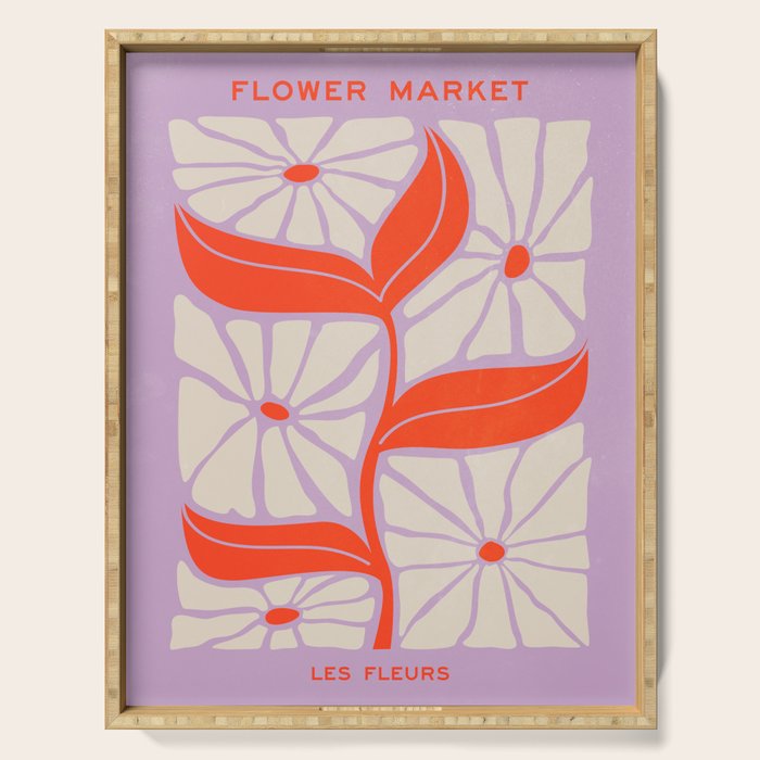 Plum & Flamingo: Les Fleurs | Flower Market Color Series 06 Serving Tray